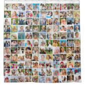 Einfache 121 Square FotoCollage Duschvorhang (Vorderseite)