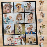 Einfache 12 Foto Collage Custom Family Friends Hau Puzzle<br><div class="desc">Freuen Sie sich auf gemeinsame Erinnerungen mit unserem Cherished Erinnerungen 12-Foto Collage Jigsaw Puzzle. Dieses reizende Puzzle ist ideal, um die besonderen Momente mit Familie, Freunden, Haustieren und Großeltern zu feiern. Ob es sich um eine Sammlung Ihrer Lieblings-Schnappschüsse aus einem Familienurlaub, eine Reihe herzerwärmender Fotos für Haustiere oder zeitlose Bilder...</div>