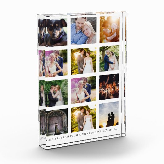 Einfache 12-Foto Collage Keepake Fotoblock (Links)