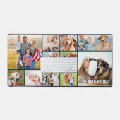 Einfache 12 FotoCollage Custom Large Personalisier Schreibtischunterlage (Tastatur & Maus)