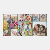 Einfache 12 FotoCollage Custom Large Personalisier Schreibtischunterlage (Vorderseite)