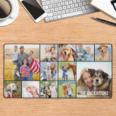Einfache 12 FotoCollage Custom Large Personalisier Schreibtischunterlage