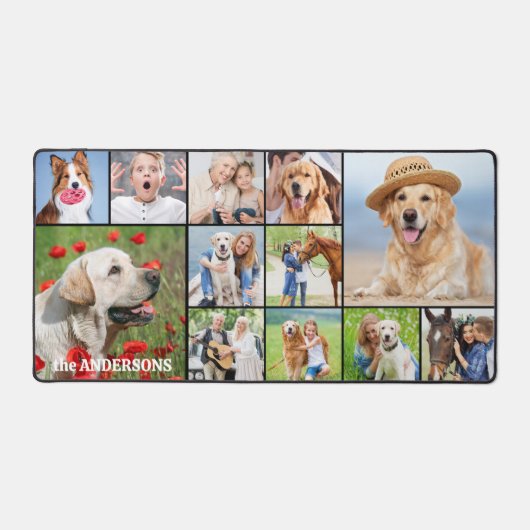 Einfache 12 Fotomaterial Custom Moderne Personalis Schreibtischunterlage (Vorderseite)