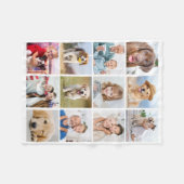Einfache 12 Picture Family Freunde Dog Collage für Fleecedecke (Vorderseite (Horizontal))