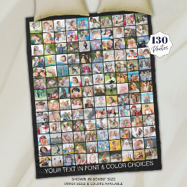 Einfache 130 Square FotoCollage Personalisiert Fleecedecke