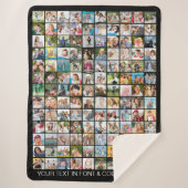 Einfache 130 Square FotoCollage Personalisiert Sherpadecke (Vorderseite)