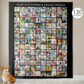 Einfache 130 Square FotoCollage Personalisiert Wandteppich