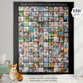 Einfache 130 Square FotoCollage Personalisiert Wandteppich