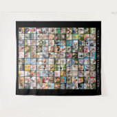 Einfache 130 Square FotoCollage Personalisiert Wandteppich (Vorderseite (Horizontal))