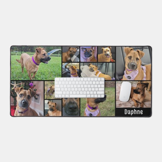 Einfache 13-Bild-Collage Personalisiert Schreibtischunterlage (Tastatur & Maus)