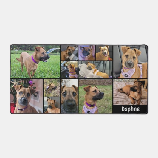 Einfache 13-Bild-Collage Personalisiert Schreibtischunterlage (Vorderseite)