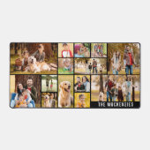 Einfache 14-Bild-Collage Personalisiert Schreibtischunterlage (Vorderseite)