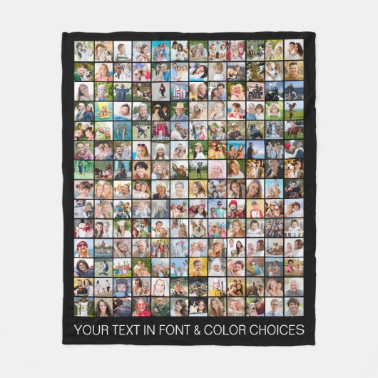 Einfache 168 Square FotoCollage Personalisiert Fleecedecke (Vorderseite)