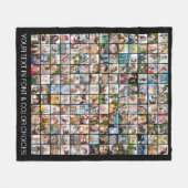 Einfache 168 Square FotoCollage Personalisiert Fleecedecke (Vorderseite (Horizontal))