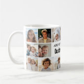 Einfache 17-Foto-Collage mit Textbereich Kaffeetasse (Links)