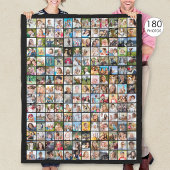 Einfache 180-Quadrat-FotoCollage, benutzerdefinier Fleecedecke