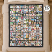 Einfache 180-Quadrat-FotoCollage, benutzerdefinier Fleecedecke