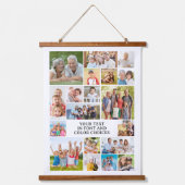 Einfache 19 FotoCollage Personalisiert kundenspezi Wandteppich Mit Holzrahmen (Vorderseite)