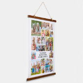 Einfache 19 FotoCollage Personalisiert kundenspezi Wandteppich Mit Holzrahmen (Gewinkelt)
