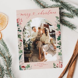 Einfache 1 Familienkupe Weihnachtskarte für Fotos Feiertagskarte