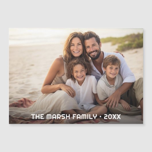 Einfache 1-Foto-Gesamtabdeckung - unkompliziertes Magnetkarte (Vorderseite)