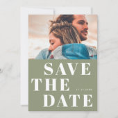 Einfache 1 Foto Minimalistische Fettleber Große Ho Save The Date (Vorderseite)