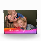 Einfache 1-Foto-Vollabdeckung - Skripttext-Overlay Fotoblock (Vorderseite)