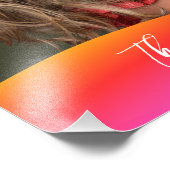 Einfache 1-Foto-Vollabdeckung - Skripttext-Overlay Fotodruck (Ecke)