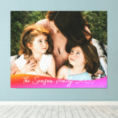 Einfache 1-Foto-Vollabdeckung - Skripttext-Overlay Leinwanddruck (Insitu (Holzboden))