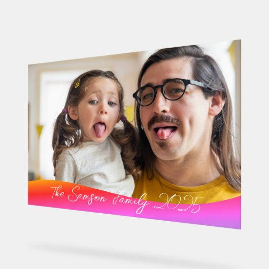 Einfache 1 Foto Vollständige Abdeckung - Skripttex Acrylschild (Winkel)