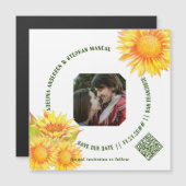 Einfache 1-Foto-Webseite für rustikale Sonnenblume Magneteinladung (Vorne/Hinten)