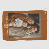 Einfache 1 Fotomontage - Warme Farbgrenze - Text Golfhandtuch (Horizontal)