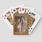 Einfache 1 Fotomontage - Warme Farbgrenze - Text Spielkarten (Rückseite)