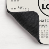 Einfache 2022-Calendar-Firmenlogo Beige Mousepad (Ecke)