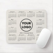 Einfache 2022-Calendar-Firmenlogo Beige Mousepad (Mit Mouse)