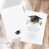 Einfache 2024 Grad Minimalistisch Graduation Party Einladung