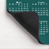 Einfache 2024 Kalender Firmenname auf blau-grün Mousepad (Ecke)