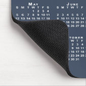 Einfache 2024 Kalender Firmenname auf Navy Blue Mousepad (Ecke)