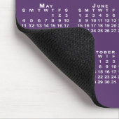 Einfache 2025 Kalender Firmenname auf Lila Mousepad (Ecke)