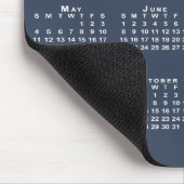 Einfache 2025 Kalender Firmenname auf Navy Blue Mousepad (Ecke)