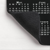 Einfache 2025 Kalender Firmenname auf schwarz Mousepad (Ecke)