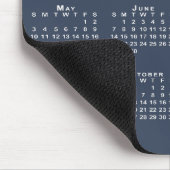 Einfache 2026 Kalender Firmenname auf Navy Blue Mousepad (Ecke)
