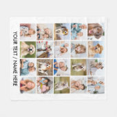 Einfache 20 FotoCollage Personalisierte Bilder Fleecedecke (Vorderseite (Horizontal))