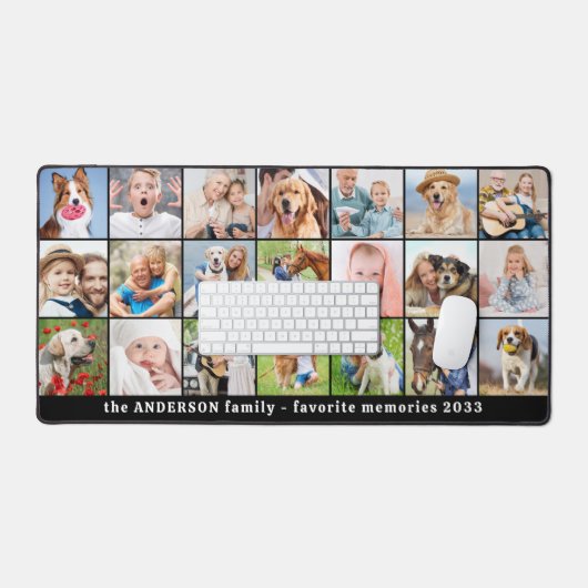Einfache 21-Collage Personalisierter benutzerdefin Schreibtischunterlage (Tastatur & Maus)