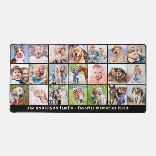 Einfache 21-Collage Personalisierter benutzerdefin Schreibtischunterlage (Vorderseite)