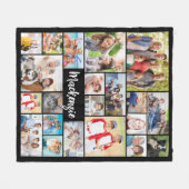 Einfache 21 FotoCollage Personalisiert Fleecedecke (Vorderseite (Horizontal))