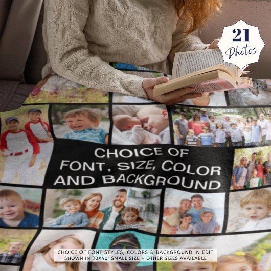 Einfache 21 Fotomaterial Personalisierte Farbe Fleecedecke