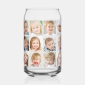 Einfache 24-FotoCollage Dosenglas (Vorderseite)