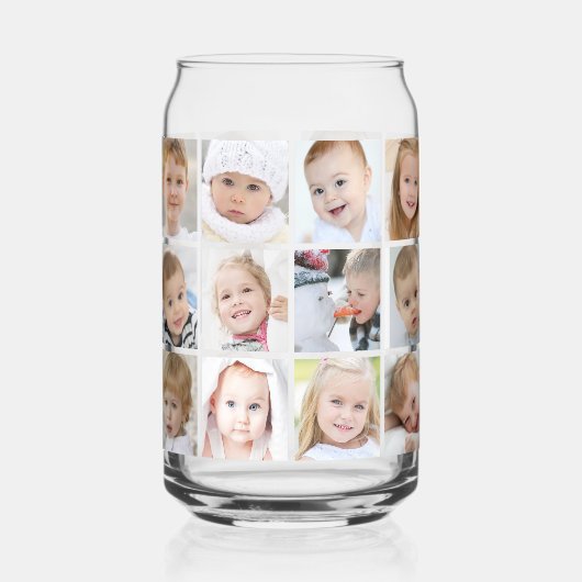 Einfache 24-FotoCollage Dosenglas (Links)