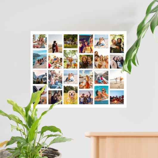 Einfache 24-FotoCollage Poster
